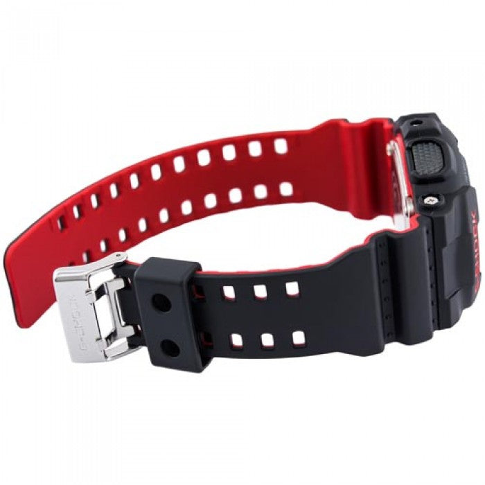 Casio G-Shock Analog Digital Resin Black Red Strap Ga110Hr-1Acr Multi Color Dial Day Date Gift Watch Shock