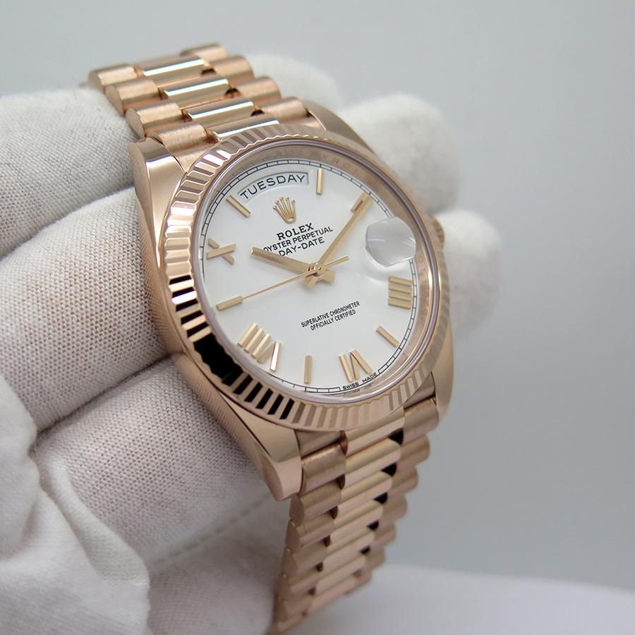 Rolex Oyster Perpetual Day-Date White Dial Metal Men's Automatic Watch For Man Gift RLX-OYS-RGW