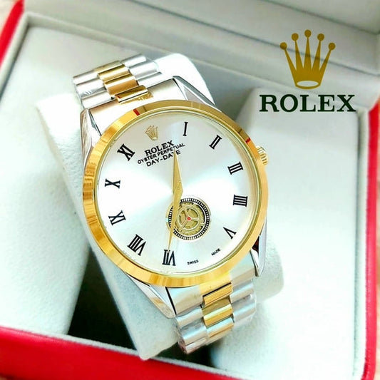 Analog  Oyster Perpetual Milgauss Watch- White Color Dial Stainless Steel With Multicolor Color Watch For Men's -Best For Stylist Look- RLX-909