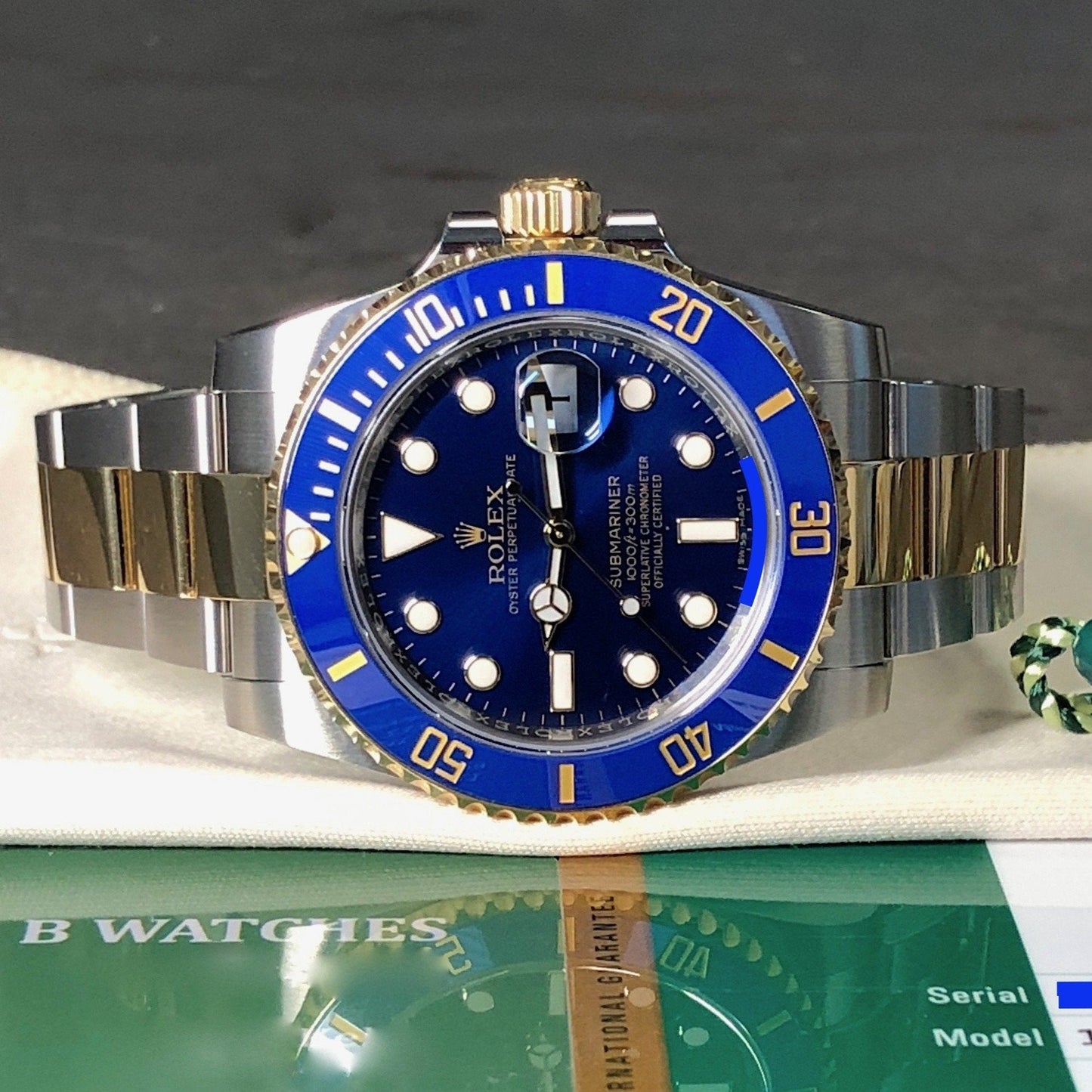 Rolex Watches Submariner Automatic Silver Gold Blue Dial Metal Men's Watch for Man RLX-BLUE-SG Dual Tone