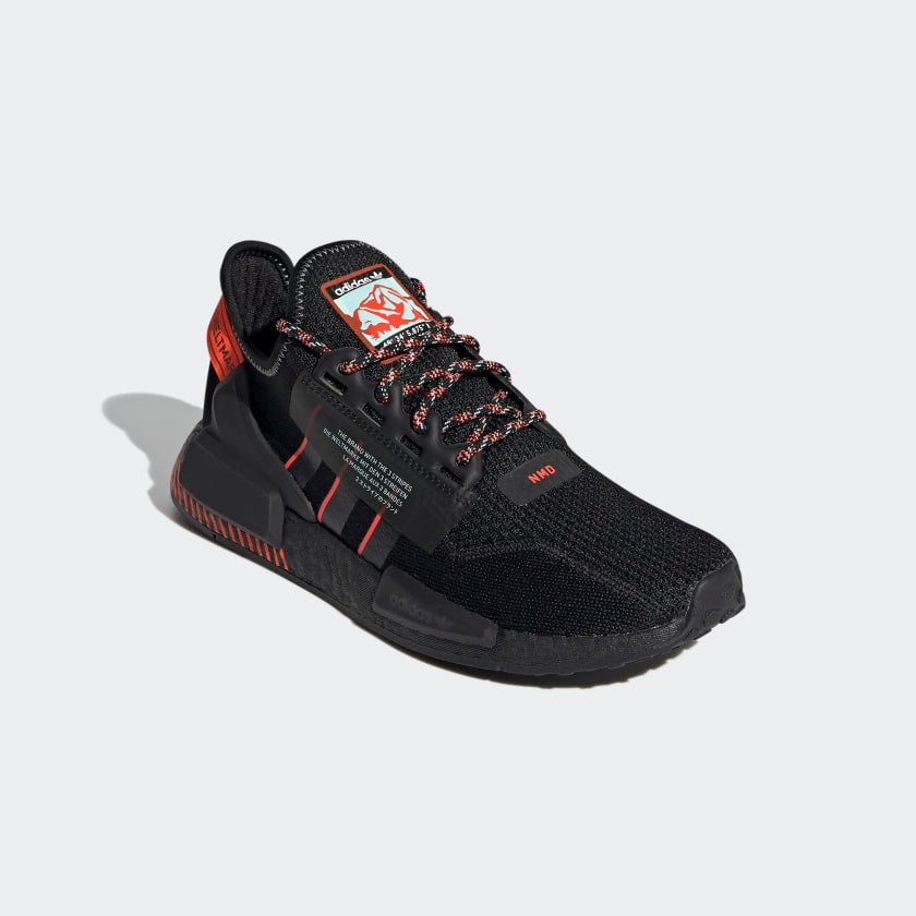 Adidas NMD R1 V2 Black Solar Red Running Shoes For Man And Women FW6 Stylebrewed