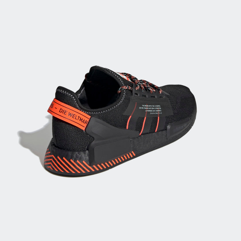 Adidas NMD R1 V2 Black Solar Red Running Shoes For Man And Women FW6 Stylebrewed