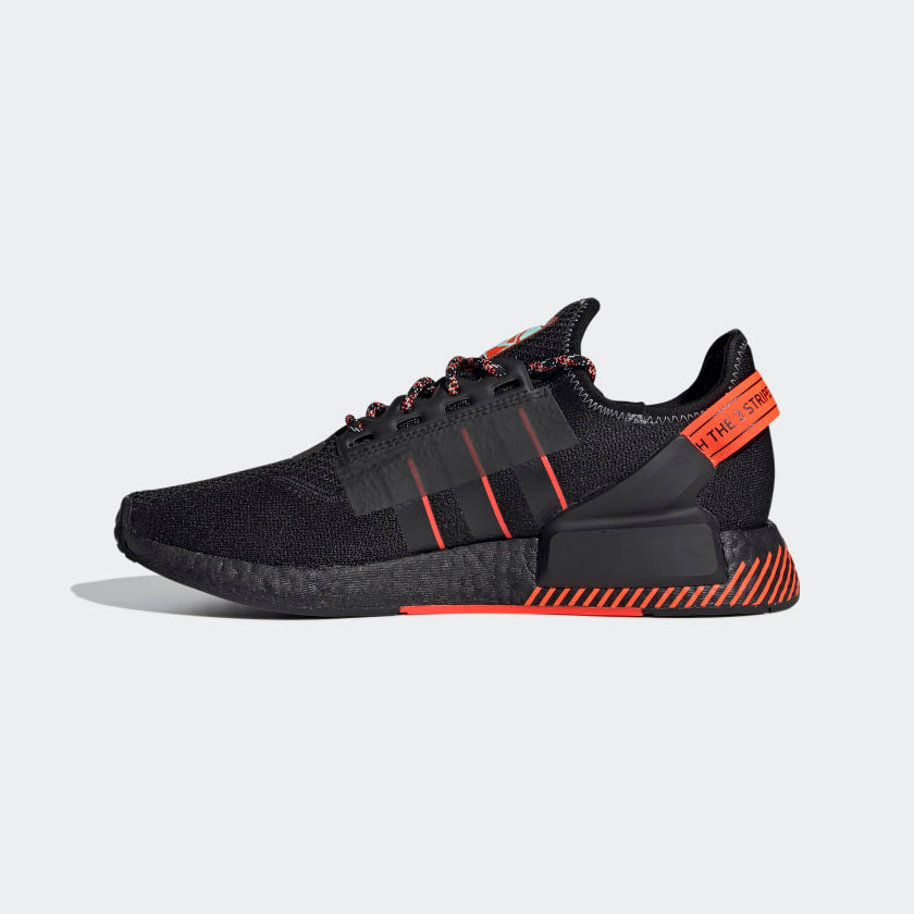 Adidas nmd r1 womens black and red best sale