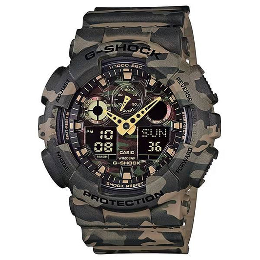 Casio G Shock GA 100CM 5A (G580) Analog Digital Brown Dial Resin Strap Gents Wrist Watch