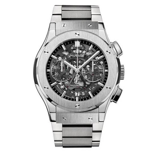 Hublot Classic Fusion Titanium Silver Strap Chronograph Men's Watch Hublot 525.NX.0170.NX For Man-Best Gift