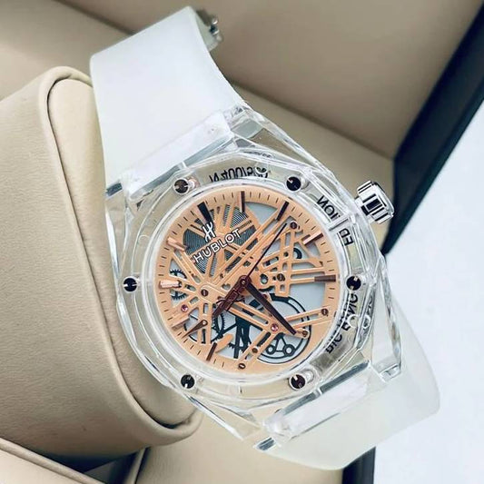 HUBLOT Big Bang Unico sapphire Full white-Gold Rubber Chronograph HB-WB-66 Watch for Man