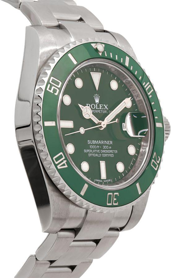 Rolex Silver Stainless Steel Strap Watch For men With Green Dial Gift Watch RLX-116610-LV