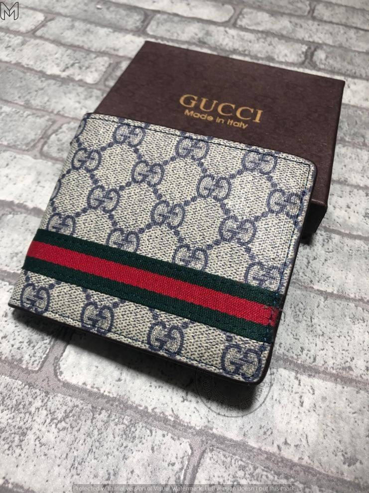 Gucci Made in Italy With Gucci Strap Men's Wallet for Man GU-W-03 Multicolor Leather Gift wallet