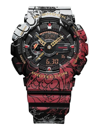 Casio G-Shock Analog Digital Adopts red, black and white Belt Men's Watch For ManGA-110JOP-1A4 Sports Multi Color Dial Day And Date Gift Watch