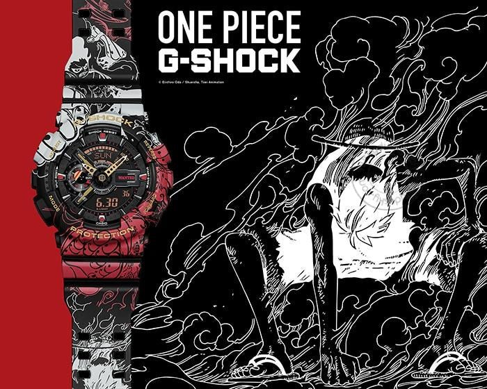 Casio G-Shock Analog Digital Adopts red, black and white Belt Men's Watch For ManGA-110JOP-1A4 Sports Multi Color Dial Day And Date Gift Watch