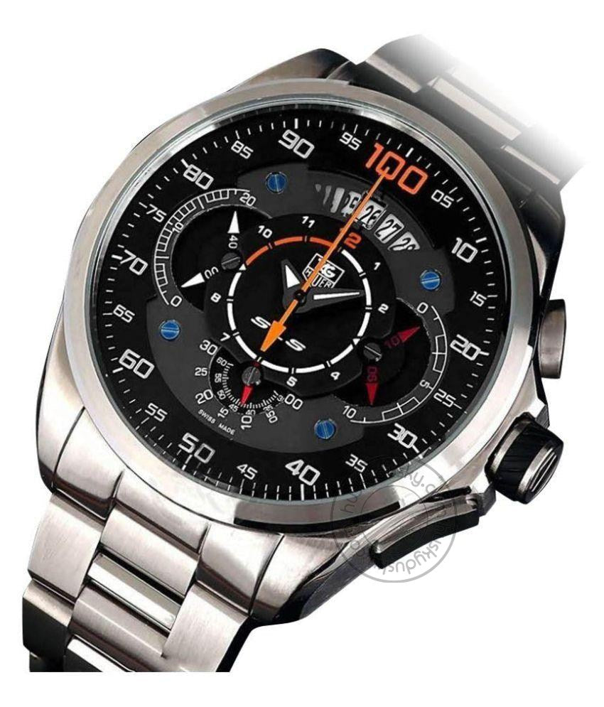 Tag Heuer Mercedes Benz SLS 100 Diagno Black Dial Silver Metal Chronograph Mens Watch for Man - Gift