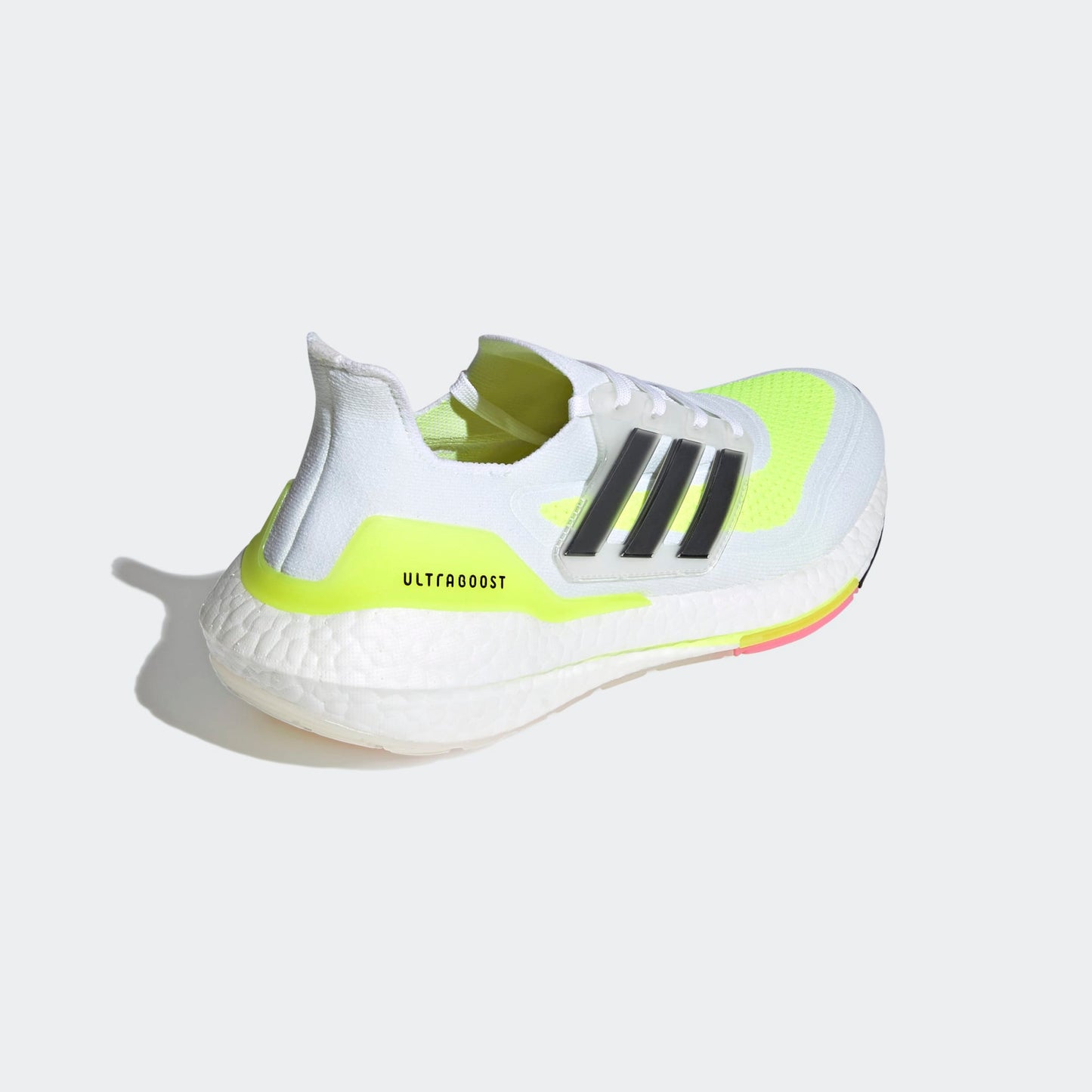 Adidas Ultra Boost 21 White Solar Yellow Shoes For Man And Boys FY0377