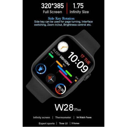 Brand New W28 Plus Smartwatch Black Color With Crown Working & Best Ever Touch In The Watch