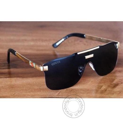 Gucci Branded Men'S Sunglass For Man Black Sunglass With Gold Stick Gu-G51 For Man