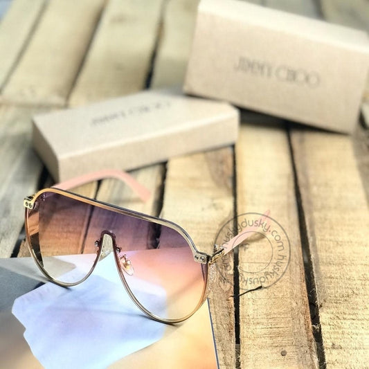 Jimmy Choo Transparent Multi Color Glass Men's Women's Sunglass For Man Woman or Girl JC-123 Pink Plastic Stick Sunglass