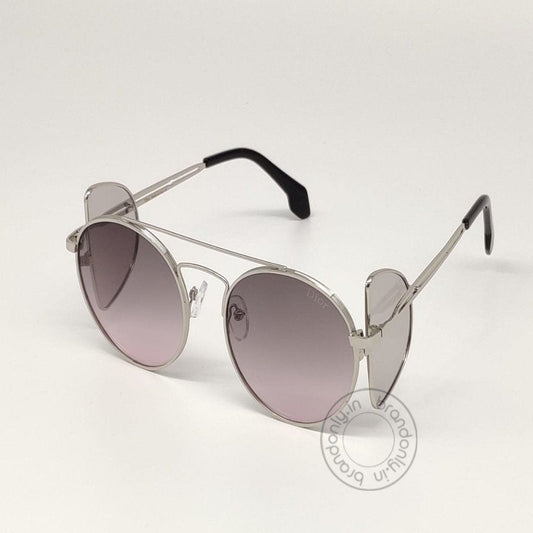 Dior Design Purple Round Men's Sunglass For Man Woman or Girls With Side Shield DR-70 Silver Frame Women's Gift Sunglass