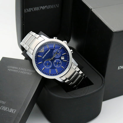 Emporio Armani Chronograph Blue Dial Mens Watch AR2448