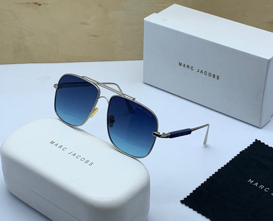 Marc Jacobs Branded Blue Shade Glass Men's Sunglass For Man Black Stick Gift Sunglass MJ-121