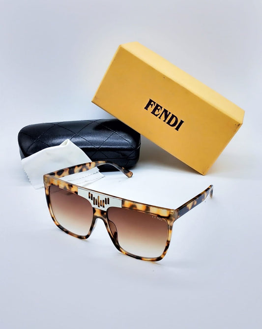 Fendi Branded Men's Sunglass For Men's Brown Shade Sunglass With Tiger Color Stick FN-769 For Man