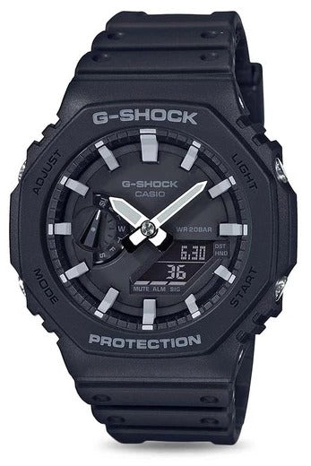 Casio G-Shock Analog Digital Black Color Belt Men's Watch For Man With Black Dial Gift Watch GA-2100-1ADR