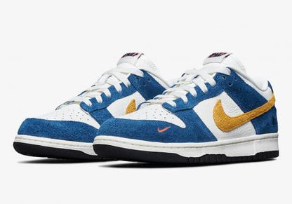 Kasina x Nike SB Dunk Low 80s Bus University Gold Industrial Blue Shoes For Man And Women CZ6501-100