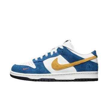 Kasina x Nike SB Dunk Low 80s Bus University Gold Industrial Blue Shoes For Man And Women CZ6501-100