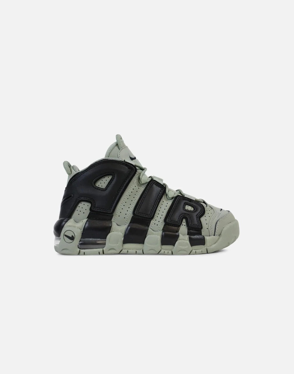 Nike Air More Uptempo Dark Stucco Black Color Shoes For Boys And Girls Stylebrewed