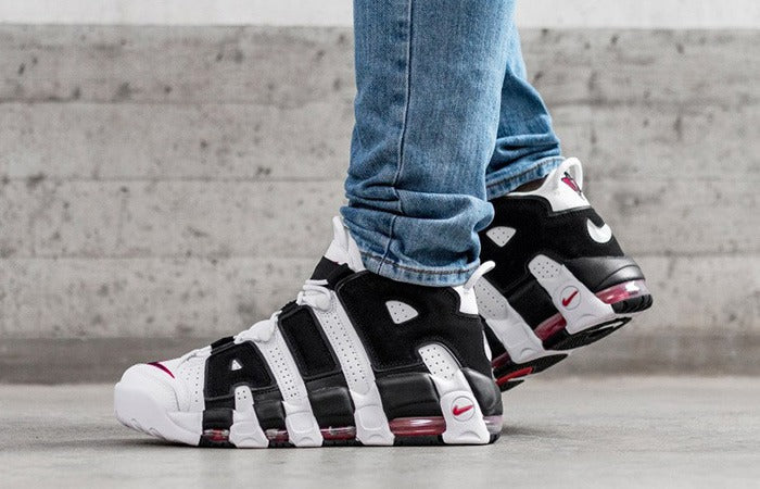 Nike Air More Uptempo White Black University Red Color Shoes For Boys Stylebrewed