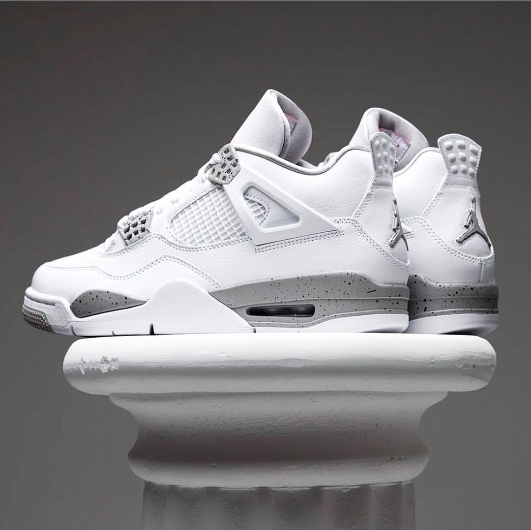 Air jordan 4 shops White Oreo basketball shoes men's style