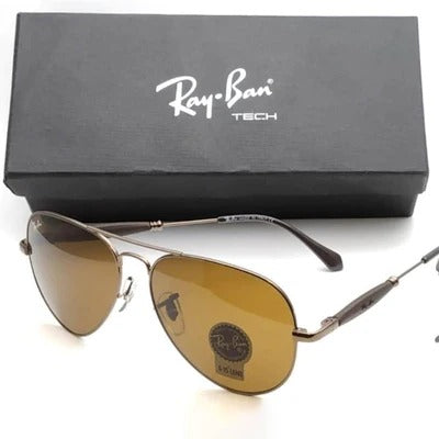 Stylish Brown Glass Men's And Women's Sunglass Heavy Quality Black Color Stick RB-3517