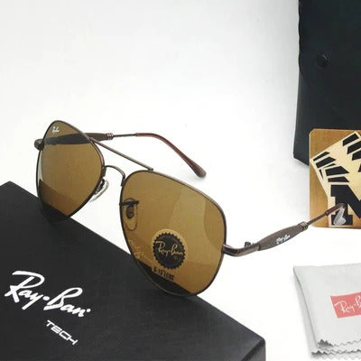 Stylish Brown Glass Men's And Women's Sunglass Heavy Quality Black Color Stick RB-3517