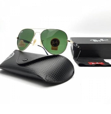 Rayban Stylish Green Glass Men's And Women's Sunglass Heavy Quality Black Color Stick RB-3470