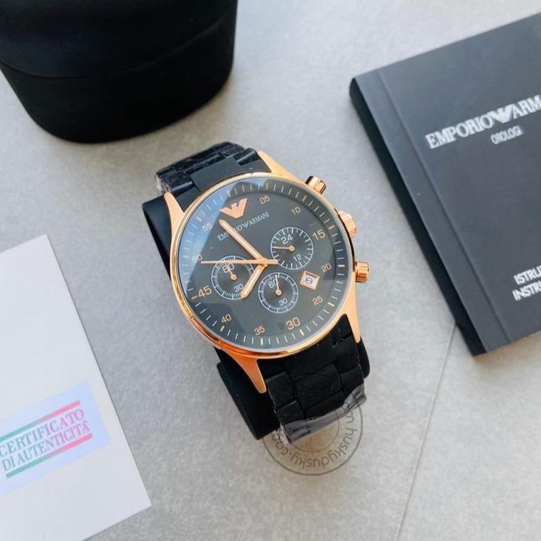 Emporio Armani Chronograph Analog black Dial Men's Watch for Man AR5905 Sale Gift