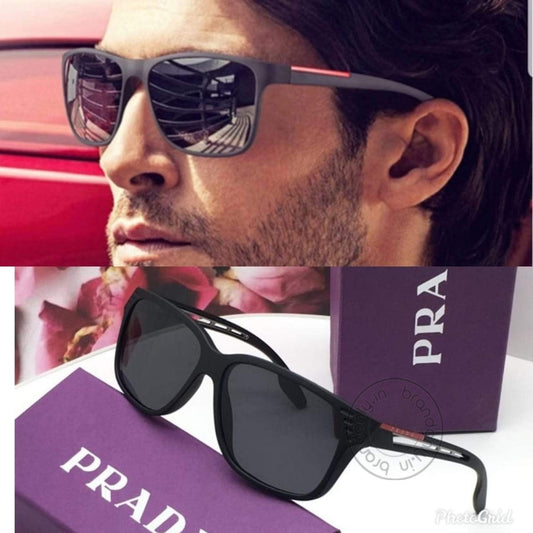 Prada Latest Design Black Color Glass Men's Women's For Man Woman or Girl PRA-1559 Black Frame Sunglass