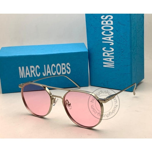 Marc Jacobs Branded Transparent Pink Glass Men's Sunglass For Man MJ-57 Silver Stick Gift Sunglass