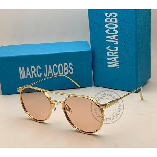 Marc Jacobs Branded Rose Gold Glass Men's Sunglass For Man MJ-59 Gold Stick Gift Sunglass