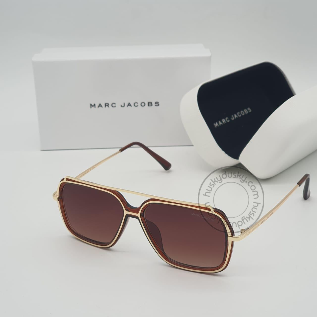 Marc Jacobs Branded Brown Glass Men's Sunglass For Man MJ-75 Brown & Gold Stick & Frame Gift Sunglass
