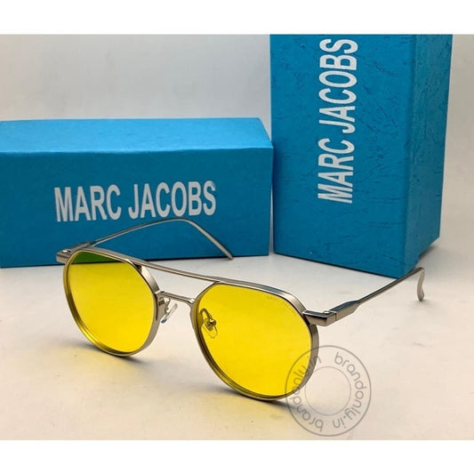 Marc Jacobs Branded yellow Glass Men's Sunglass For Man MJ-63 Silver Stick Gift Sunglass