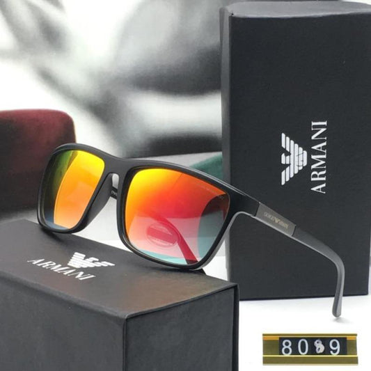 Armani Branded Multi Color Glass Men's Sunglass For Man ARM-101 Black Frame Gift Sunglass