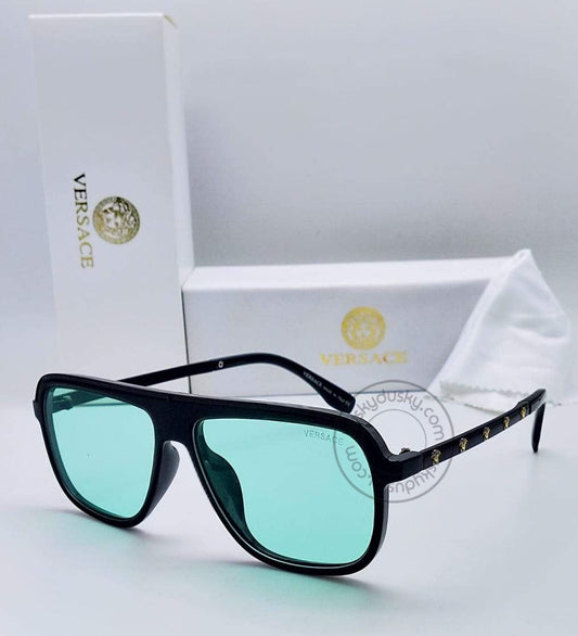 Versace Branded Ocean Blue Glass Men's Sunglass For Man VER-201 Black Frame Gift Sunglass