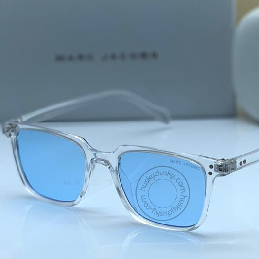 Marc Jacobs Branded Ocean Blue Glass Men's Sunglass For Man MJ-9000 Transparent Frame Gift Sunglass