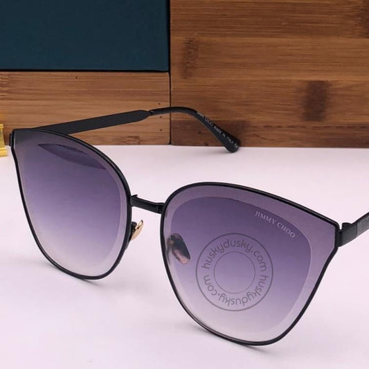 Jimmy Choo Branded Purple Glass Men's Women's Sunglass For Man Woman or Girl JC-650 Black Stick Frame Gift Sunglass