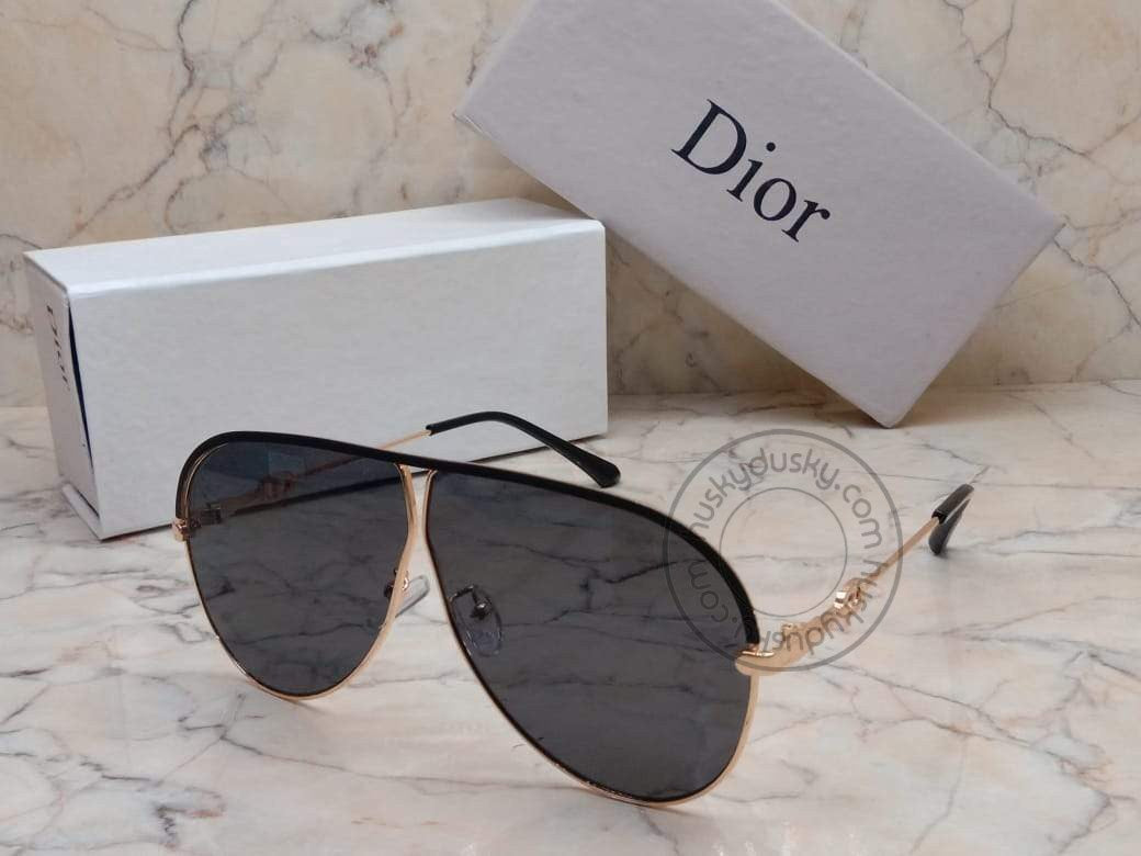 Dior Design Black Men's Women's Sunglass For Man Woman or Girls DR-44 Black and Gold Stick Gift Sunglass