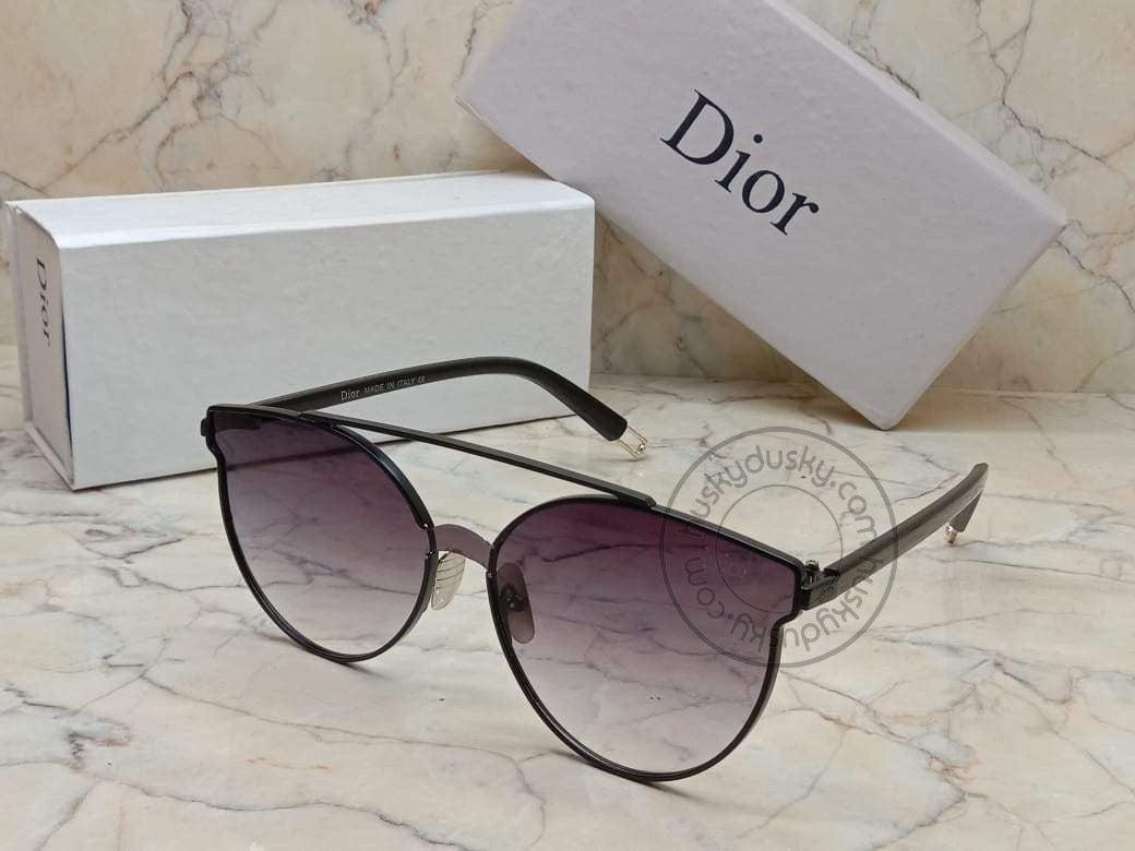 Dior Design Double Shade Purple Men's Women's Sunglass For Man Woman or Girls DR-48 Black Stick&Frame Gift Sunglass