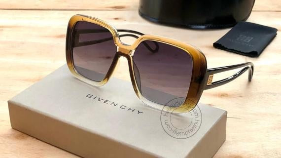 Givenchy Branded Multi Color Glass Women's Square Sunglass for Woman or Girl GY-182 Desingn Stick Frame Gift Sunglass