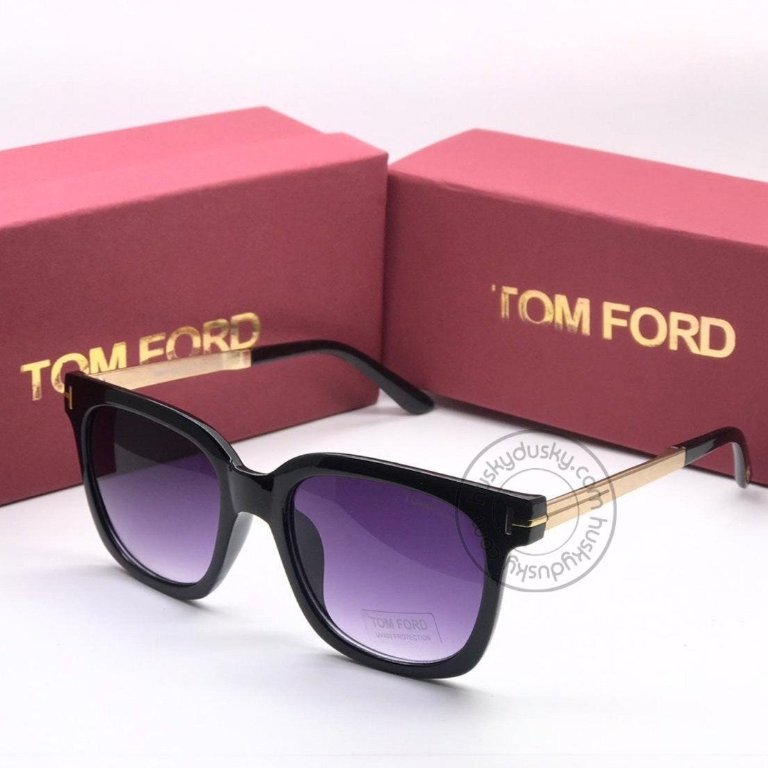 Tom Ford Latest Design Purple Color Glass Men's Women's For Man Woman or Girl TF-315 Black Frame Sunglass