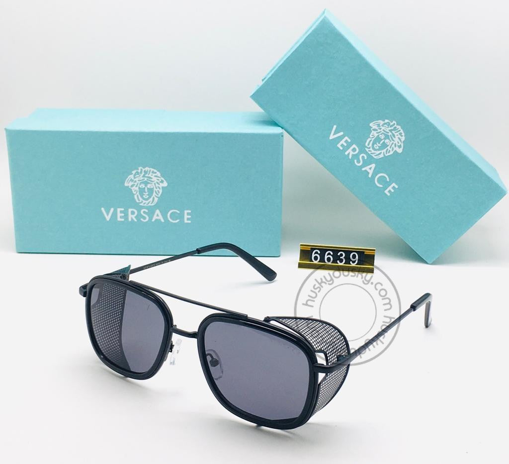 Versace Branded Black Glass Men's Sunglass For Man VER-66392 Black Frame Gift Sunglass
