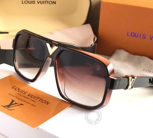 Louis Vuitton Maroon Color Glass Men's Women's Sunglass For Man Woman or Girl LV-397 Maroon color frame Gift Sunglass