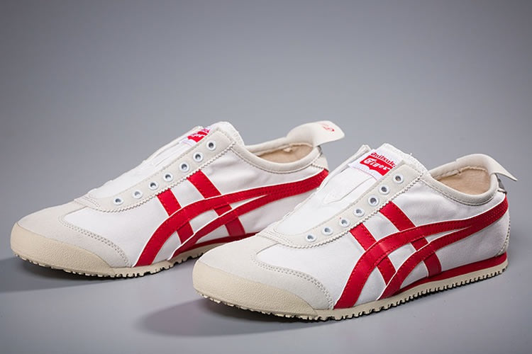 Onitsuka Tiger Mexico 66 Slip-On White RED 1182A087-100 Athletic Shoes For Men's Or Boys