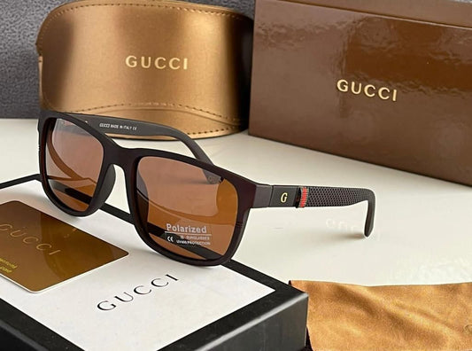 Gucci Branded Brown Transparent Color Design Glass Bold Stick Men's Women's Sunglass for Man Woman or Girl GG0020S Black Stick Gift Sunglass